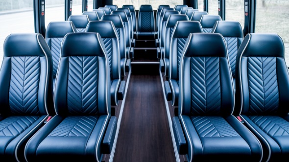fishers 18 passenger minibus inside