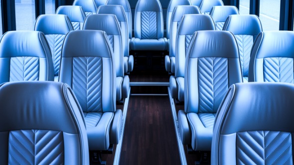 fishers 28 passenger minibus inside