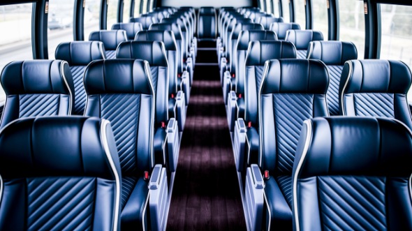 fishers 55 passenger charter bus inside