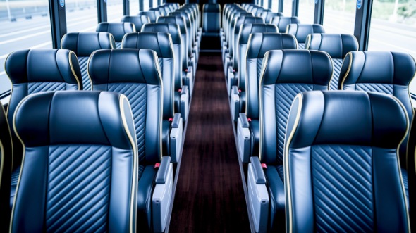 fishers 56 passenger charter bus inside