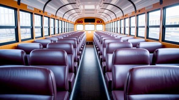 fishers school bus rental inside